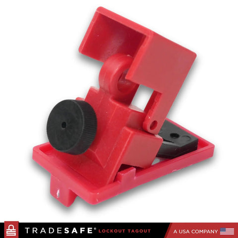 Clamp On Circuit Breaker Lockout Device Kit 10 Pack For 120/277 Volt Single Pole Toggles Up To 5/8 By 1/2 Inch OSHA Compliant