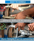 Heavy Duty 3 Jaw Gear Puller Set 10 Ton Capacity Steel Jaw Removal Tool For Gears Pulleys Flywheels And Bearings easy to handle demonstration