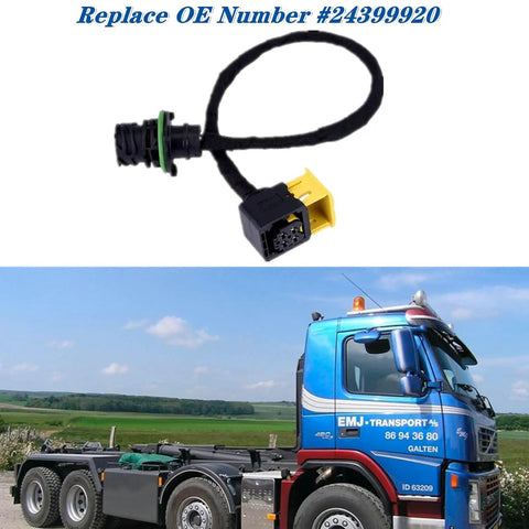 Level Sensor Conversion Jumper Harness Adaptor Cable For 2010 To Current Volvo And Mack Trucks shown with truck, OE 24399920