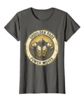 Women Vintage 80s Graphic T Shirt Showcasing Badass Shoulder Pads Power Moves Retro Typography In Asphalt Grey.