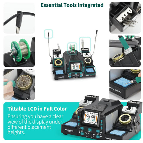 2 In 1 Digital Soldering Iron Kit With Precision Soldering Station Dual C210 And C245 Tips Auto Calibration Adaptive Display Pro