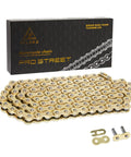 Beefed Up 415 Motorcycle Chain 110 Links Non O Ring With Master Link in packaging for bikes and go karts durable drive chain