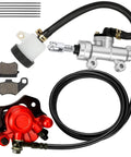 Go Kart Heavy Duty Brake Master Cylinder Caliper Assembly With 69 Inch Hydraulic Hose For 196cc KT196 GK200 Go Karts Replacement