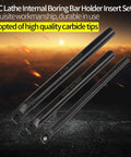 SCLCR Lathe Boring Bar Kit With Internal Turning Tool Holder, 10 CCMT0602 Inserts, 3 Wrenches For CNC Machines SHB Boring Bar