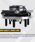Close-up of Front Wheel Bearing And Hub Assembly 515117 For 2009 2010 Ford F150 With 6 Lug Studs And ABS Front Position RWD Replacement