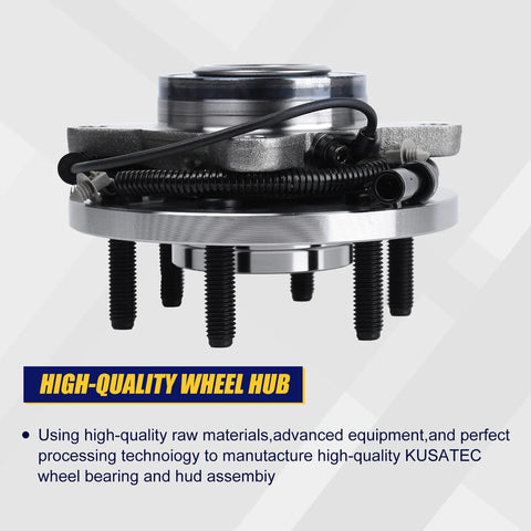 Close-up of Front Wheel Bearing And Hub Assembly 515117 For 2009 2010 Ford F150 With 6 Lug Studs And ABS Front Position RWD Replacement