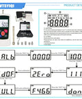 500N Digital Push Pull Force Gauge Tester For Lab Destructive Testing, 50Kg, 110Lbf, 1800Oz Capacity, Ultra Precise 0.1N, 0.01Kg, 0.01Lb Readouts, Inner Sensor Dynamometer, Built Tough For Real World Use, kit with accessories and display guide