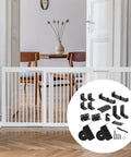 Heavy Duty Sliding Gate Hardware Kit With Adjustable Corner Braces And Gate Frame Brackets Rail Kit For Wooden Fences