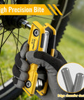 Person using Folding Wrench Set 17-Piece With 9 SAE And 8 Metric Hex Keys, Handy Bike Tool Kit for quick bike repair.