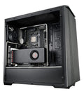 PC case interior showing Neon Digital RGB LED Strip M1 1 Meter Flexible Mounting Full Color Range For Smooth Bright Lighting