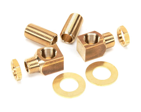 Brass Installation Kit For B-0230 Style Faucets With Two Short Elbows, Two Half Inch NPT Nipples, Lock Nuts And Washers, Delivers One Half Inch NPT Male Inlet And Outlet When Fully Assembled