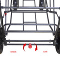 All Terrain Collapsible Wagon Cart With Canopy And Two Seats For Camping, Garden, And Shopping, 360 Degree Swivel Front Wheels