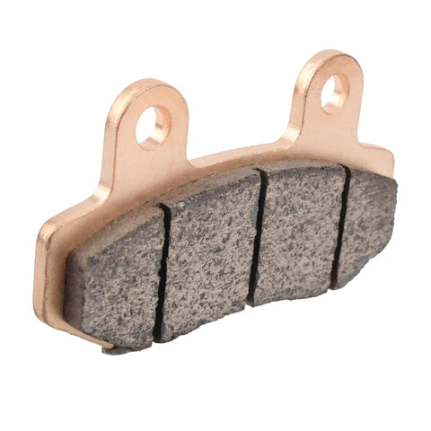 Front and rear disc brake pads replacement for Sur Ron Ultra Bee electric dirt bike, durable sintered metal, angled view