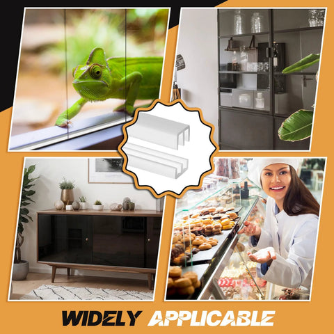 Four Sets Four Feet Long Plastic Sliding Cabinet Door Track Hardware For One Quarter Inch Thick Panels Includes Upper And Lower Tracks