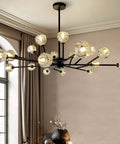 42 Inch Crystal Chandelier Modern Ceiling Light Fixture With 18 Lights For Dining Room G9 Bulbs Included Sparkling Crystal