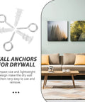 20 Set Self Drilling Drywall Anchors And Screws Kit With Nylon And Iron Material Easy To Remove And Self Tapping