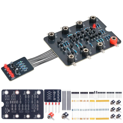 Beginner Soldering Practice Board NE555 Simulation Project Kit with components and boards for DIY electronics learning.