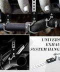2 Pack Universal Exhaust Hangers For Muffler And Tail Pipe, Heavy Duty Swivel Bracket, Flexible Tailpipe Hanger Kit In Silver on car