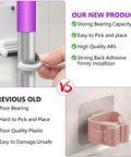 Comparison of Heavy-Duty Wall Mount Broom And Mop Holder Holds Up To 10 Lb with secure screw-in mounting vs older model