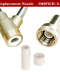 Replacement nozzle and tips for Dustless Wet Sandblasting Kit for Pressure Washer 5000 PSI with orifice size 3.5