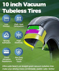 10 inch vacuum tubeless tires showcasing strong adhesion and low friction for Heavy Duty Hill Crushing Electric Golf Cart.