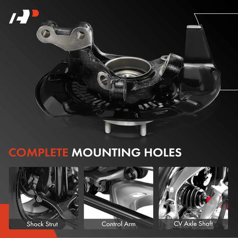 Front Left Steering Knuckle and Wheel Bearing Hub Assembly for Toyota Highlander 2008 to 2017 and Lexus RX350 RX450h 2010 to 2015 Direct Fit Driver Side Replacement
