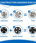 Must-Have Snap Button Kit For Fabric Sewing With 140 Pairs In Black And Silver All In One Variety Pack For Clothing Repair