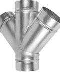 Four Inch W-Shape Ducting Splitter 45 Degree Galvanized Steel 4-Way Dust Collection Fitting For Exhaust Fans Ducting Adapter