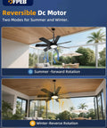 28 Inch Plug In Outdoor Ceiling Fan With Lights And Remote installed in gazebo, reversible DC motor for summer and winter use.