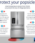 Smart Temp And Humidity Sensor With Real Time Data Refresh Works With Alexa IFTTT And Home Assistant X3 Series App, fridge illustration