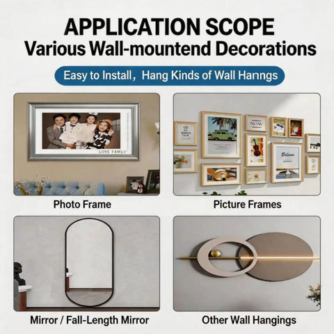 Interlocking Flush Mount Brackets And Picture Hanging Hooks Set Stainless Steel Heavy Duty Wall Hangers With 18 Screws For Securing Frames Mirrors Headboards And Furniture Connectors for photo frames, mirrors, and wall hangings