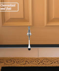 Heavy Duty Zinc Alloy Wall Door Stop With Silver Minimalist Design Kickdown Door Stopper Space Saving Wall Saver For Home