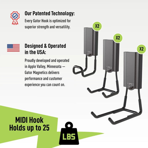 Heavy-Duty Magnetic Hooks For Steel Surfaces Two Size 2.5-Inch And 4-Inch Open Hooks With Easy Release And Non-Slip Grip, 25 Lb Holding Power