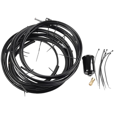 Heavy Duty Fuel Pump To Motor Line Replacement Kit FL-GM43C-V For Your Ride Boost Performance And Keep Your Engine Running Smooth Without Any Headaches Today., coiled black fuel line kit with canister and fittings