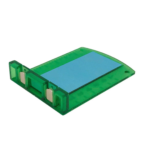 Two Pack Magnetic Floor Laser Target Cards For Green Beam Laser Level, compact green plastic card with magnet for metal studs
