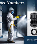 Side seals kit for Fusion Air Purge AP spray gun, black, 5-piece set.