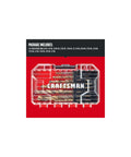 Craftsman 14-piece gold oxide drill bit set in clear plastic case - front view; for wood, plastic, or metal
