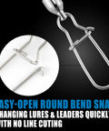 20 Pack Ball Bearing Snaps Swivels Duo Lock Pro Grade Stainless Steel Fishing Tackle Connectors For Saltwater And Freshwater Leader Lines Lures Quick Change And Smooth Operation, easy-open round bend snap