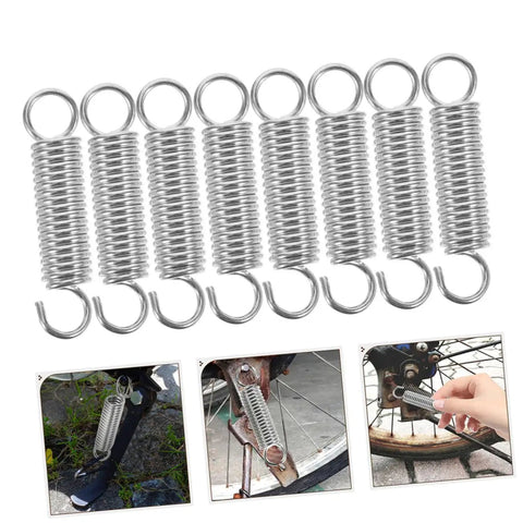 Top Tier 8 Piece Mechanical Compression Spring Kit Perfect For Crafting And E V Brackets Plus Ladder Feet Heavy Duty Stainless Steel Stuff That Holds Tight. 8 stainless steel springs for bike and bracket repairs