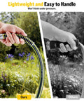 Comparison of Heavy Duty Freestanding Garden Hose Holder With 50ft Kink-Free Water Hose Kit against standard hose.