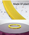Yellow plastic Swivel Base Turntable With Non Slip Pads, Smooth Rotating Bearing, Dining Table Pad for glass and wood surfaces, 40 cm
