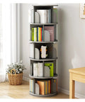 Rotating Book Shelf With 360 Degree Spin No Fuss Multi Level Floor Bookcase For Living Room Or Office Space Saving Storage Rack