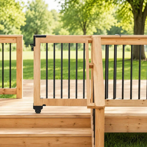 Heavy Duty Sliding Gate Kit With Anti Sag Roll Wheels For Deck And Driveway Gates Universal Fit For 1 To 2 Inch Wood Fences Smooth Quiet Operation Gate Hardware For Easy Setup And Reliable Gate Movement No Fuss, wood deck gate with black roller wheel