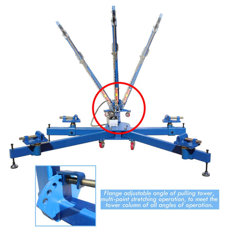 Beefed-Up 10 Ton Hydraulic Auto Frame Straightener with adjustable pulling tower angles for auto body repair and alignment