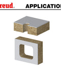 3/8 Inch Panel Pilot Bit With 1/4 Inch Shank, showing cutouts on paneling, 3 Inch Overall Length, for siding, sheathing, and template work.