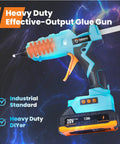 Pro Grade Cordless Full Size Glue Gun For DIYers With 20V Battery, Temperature Adjustable LCD Display, Fast Heating Dual Temp