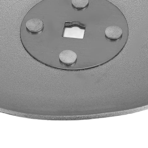 Close-up of stainless steel fencing hand guard showing attachment details for foil and epee training impact resistant and lightweight.