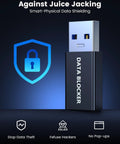 5 Pack Usb Data Blocker Adapter Usba To Usba Charge Only Security Dongle Stops Juice Jacking on dark background