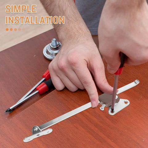 Two Pack Heavy Duty Lift Up Cabinet Hinges With Gas Spring Supports For Cabinets Doors Wardrobes And Bookcases Keeps Lids And Flaps Open Safely And Smoothly Perfect For Kitchens Closets And Home Furniture Projects. installed on wooden cabinet panel