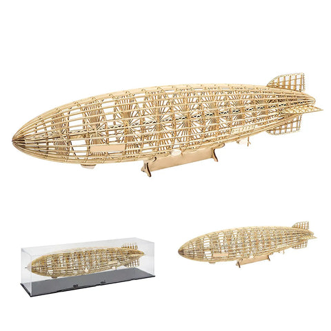 1:453 Scale D LZ129 Airship Wooden DIY Model Kit For Teens And Adults With High Precision Laser Cut Parts 540mm Long
